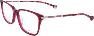 Carolina Herrera Womens 55 mm Burgundy Gold Eyeglasses