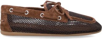Miu Miu Brown Lace Up Loafers