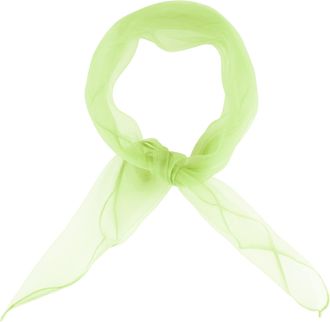 Hat To Socks Soft and Light Feel Square Chiffon Neck Scarf Retro Pinup Hair Scarf for Girls Women (Light Green)