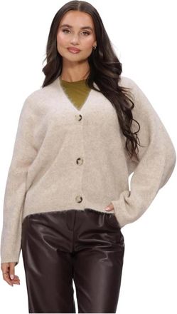 Knit-ted Maris Cardigan - Dames - Vesten - Beige - XS - Nylon - Truien & Vesten