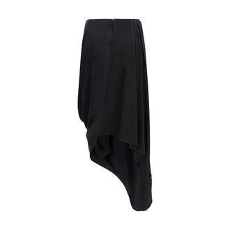 Maison Margiela Womens Black Copper Midi Skirt