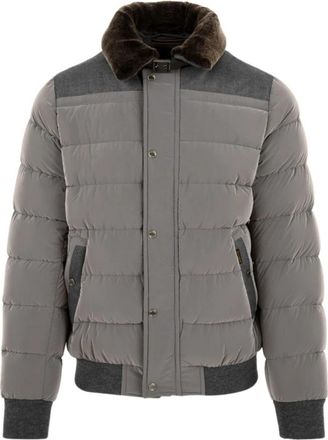 Moorer Viani Down Jacket - Heren - Gewatteerde jassen - Beige - XL - Leer - Jassen