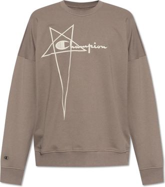 Rick Owens Crewneck Sweatshirt - Heren - Sweatshirts - Grijs - S - Katoen - Hoodies & sweatvesten