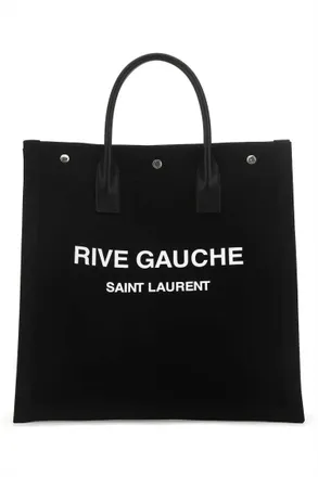 Saint Laurent Black Rive Gauche Tote Bag