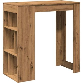 vidaXL Tavolo Bar con Rastrelliera Rovere 102x50x103,5 cm Multistrato vidaXL