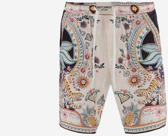 Just Cavalli short van viscose met print