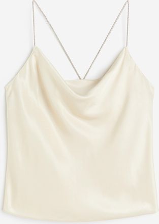 H&M Lingerie-Top mit Strassträgern - Beige