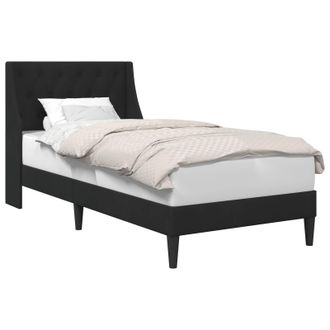 vidaXL Struttura Del Letto Con Testiera Nero 90 X 200 Cm Velluto Vidaxl