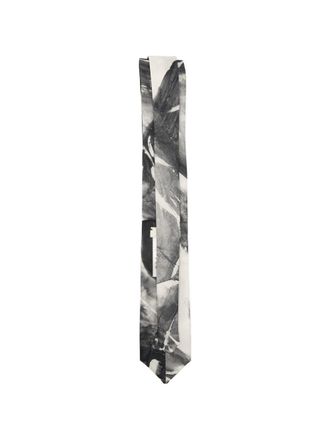 Alysi Printed Silk Necktie - Black
