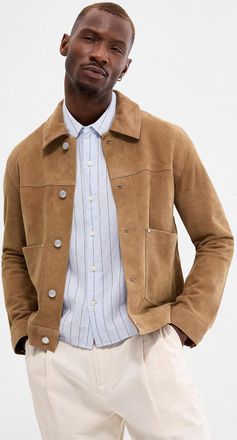 Sly & Co Mens Patch pocket genuine suede jacket