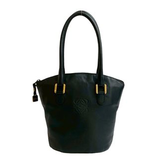 Loewe Black Leather Handbag Shoulder Bag Tote Bag (Pre-Owned)