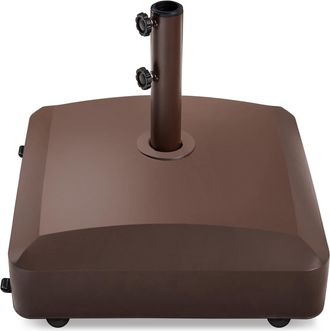Best Choice Products Fillable Mobile Umbrella Base Heavy Duty Market Stand w/ 4 Wheels, 2 Locks, 123lb Capacity