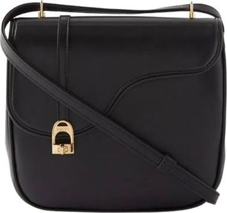 Gucci Medium Black Leather Equestrian Crossbody