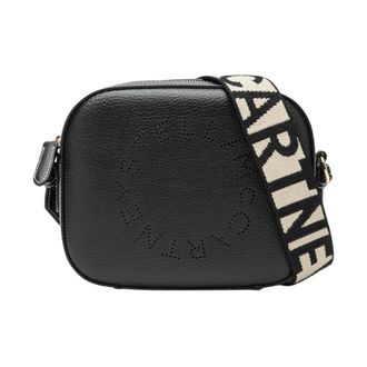 Stella McCartney Stella McCartney, Cross Body Bags, female, Black, Size: ONE SIZE Logo Camera Bag