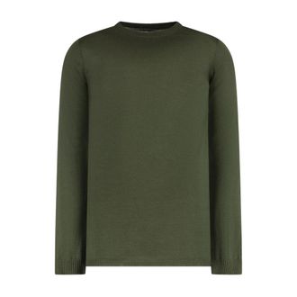 Rick Owens Round-neck Knitwear, male, Green, Size: S Round-neck Knitwear