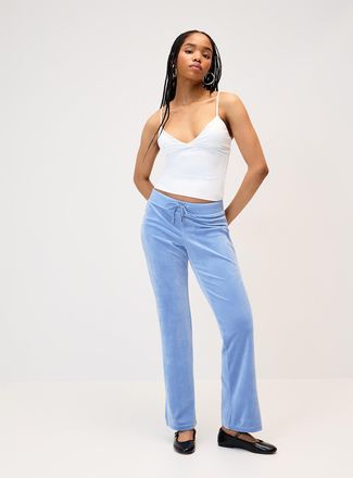 Juicy Couture Womens Diamond logo velvet pant