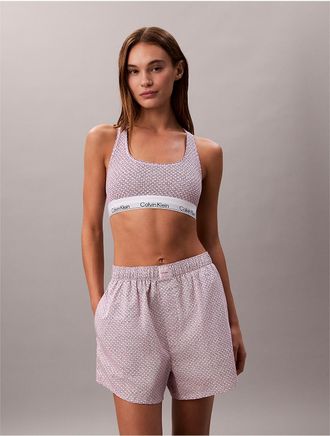 Calvin Klein Womens Icon Cotton Modal Unlined Bralette - Pink - XS