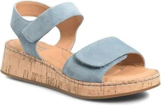 B&oslash;rn Cabanas Platform Sandal in Light Blue Suede at Nordstrom, Size 11