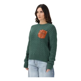 Dsquared2 Ronde hals Truien - Dames - Ronde hals truien - Groen - 2XS - Katoen - Truien & Vesten