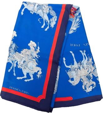 Herm&egrave;s Pre-owned Hermes Carrousel Silk Scarf 90 Ladies Z4VXV8Q966FM3PSV