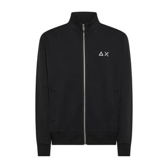 Sun 68 Track Zip Basic Fleece - Heren - Vesten met rits - Zwart - 3XL - Katoen - Hoodies & sweatvesten