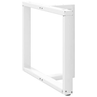 Berkfield Home Modern Dining Table Legs T-Shaped&not;2 pcs White 90x35x(72-73) cm Steel