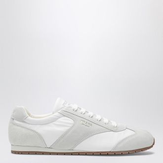 Prada White fabric and suede sneakers