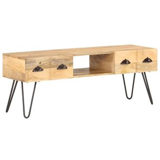 Berkfield Home TV Cabinet 120x35x45 cm Solid Mango Wood in Brown | Size: 120 x 35 x 45 cm