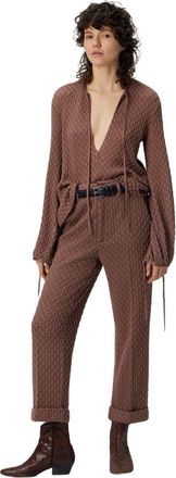 Missoni Crew Neck Blouse In Wool Blend in Beige at Nordstrom, Size 38 It