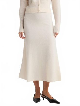 White + Warren Womens Isla Midi Skirt In Jute