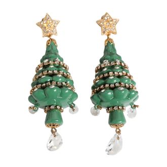 Dolce & Gabbana Accessoires, Dames, Veelkleurig, ONE Size, Kerstboom Oorbellen