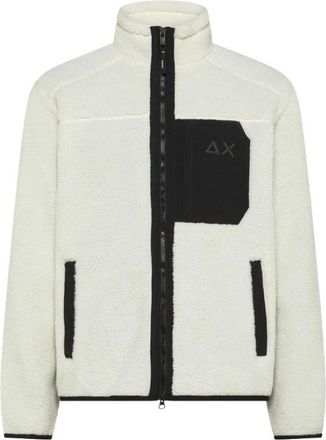 Sun 68 Teddy Jas - Heren - Fleece jassen - Wit - L - Polyester - Fitness