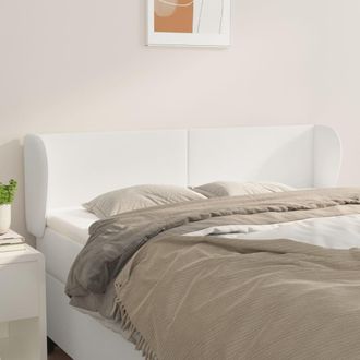 vidaXL Cabecero De Cuero Sint&eacute;tico Blanco 147x23x78/88 Cm Vidaxl