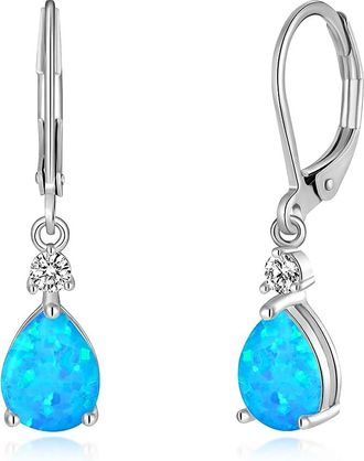Liv Oliver 18k Gold Opal Drop Earrings