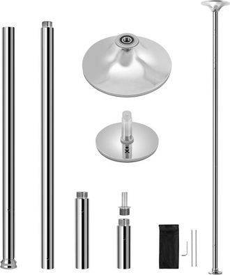 Yaheetech Yaheetech Barra De Pole Dance Profesional Ajustable, De Acero Est&aacute;tico Y Giratorio, Para Ejercicios De Fitness, Clubes, Fiestas, Bares, Salones De Bai