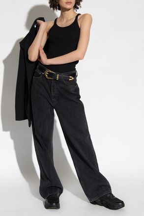 Iro Palisso Ribbed Tank Top, Womens, Black