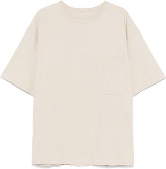 Christophe Lemaire T-shirt con taschino - Toni neutri