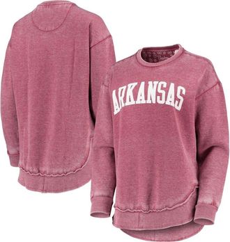Pressbox Womens Pressbox Cardinal Arkansas Razorbacks Vintage Wash Pullover Sweatshirt at Nordstrom, Size Small