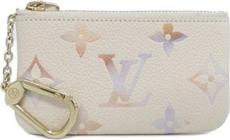 Louis Vuitton Beige Leather Coin Purse/Coin Case (Pre-Owned)
