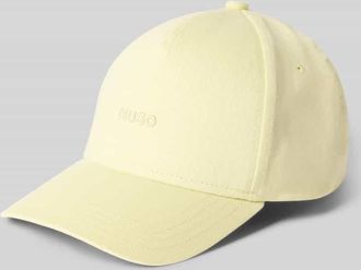 HUGO BOSS Basecap mit Logo Detail aus reiner Baumwolle in Hellgelb, Gr&ouml;&szlig;e 1
