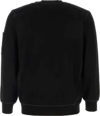 C.P. Company Mens Black Cotton Sweater Exterior: Maglieria