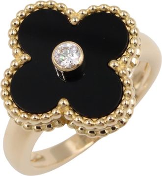 Van Cleef & Arpels Vintage Alhambra Yellow Band Ring (Pre-Owned)