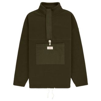 Amundsen Sports Vagabond Waxed Fleece Fleecepullover f&uuml;r Herren | oliv