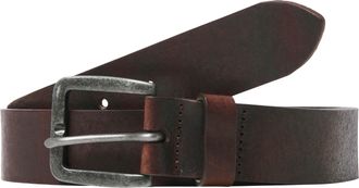 Jack & Jones Lederg&uuml;rtel JACK & JONES, Herren, Gr. 105, braun (dunkelbraun), Leder, unifarben, G&uuml;rtel Lederg&uuml;rtel