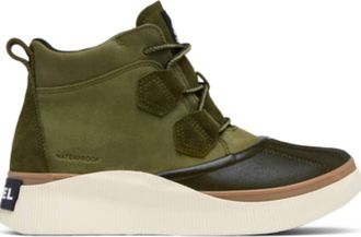 Sorel Womens Out N About Iv Classic Waterproof Boots In Utility Green, Black