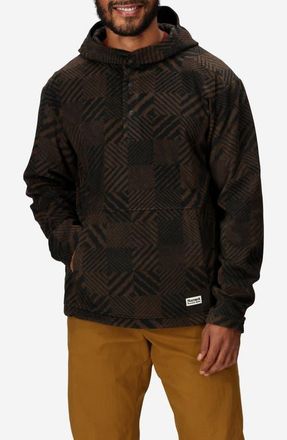 Marmot Felton Fleece Hoodie in Black Patchwork at Nordstrom, Size X-Large