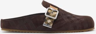 Burberry Check Suede Urchin Clogs