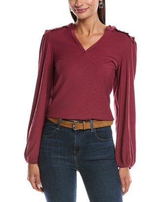 Nation Ltd Dolly Smocked Shoulder T-Shirt