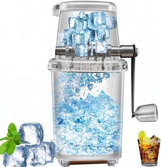 OEM Trituradora De Hielo Manual - Rotativa, 1,25 L, Para C&oacute;cteles, Granizados, T&eacute; Helado Y Caf&eacute;