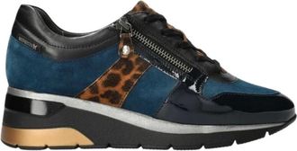Mephisto Elisia Zip Sneakers - Dames - Schoenen - Blauw - Maat: 40 EU Leer